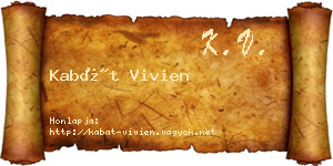 Kabát Vivien névjegykártya