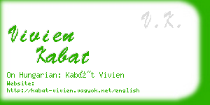 vivien kabat business card